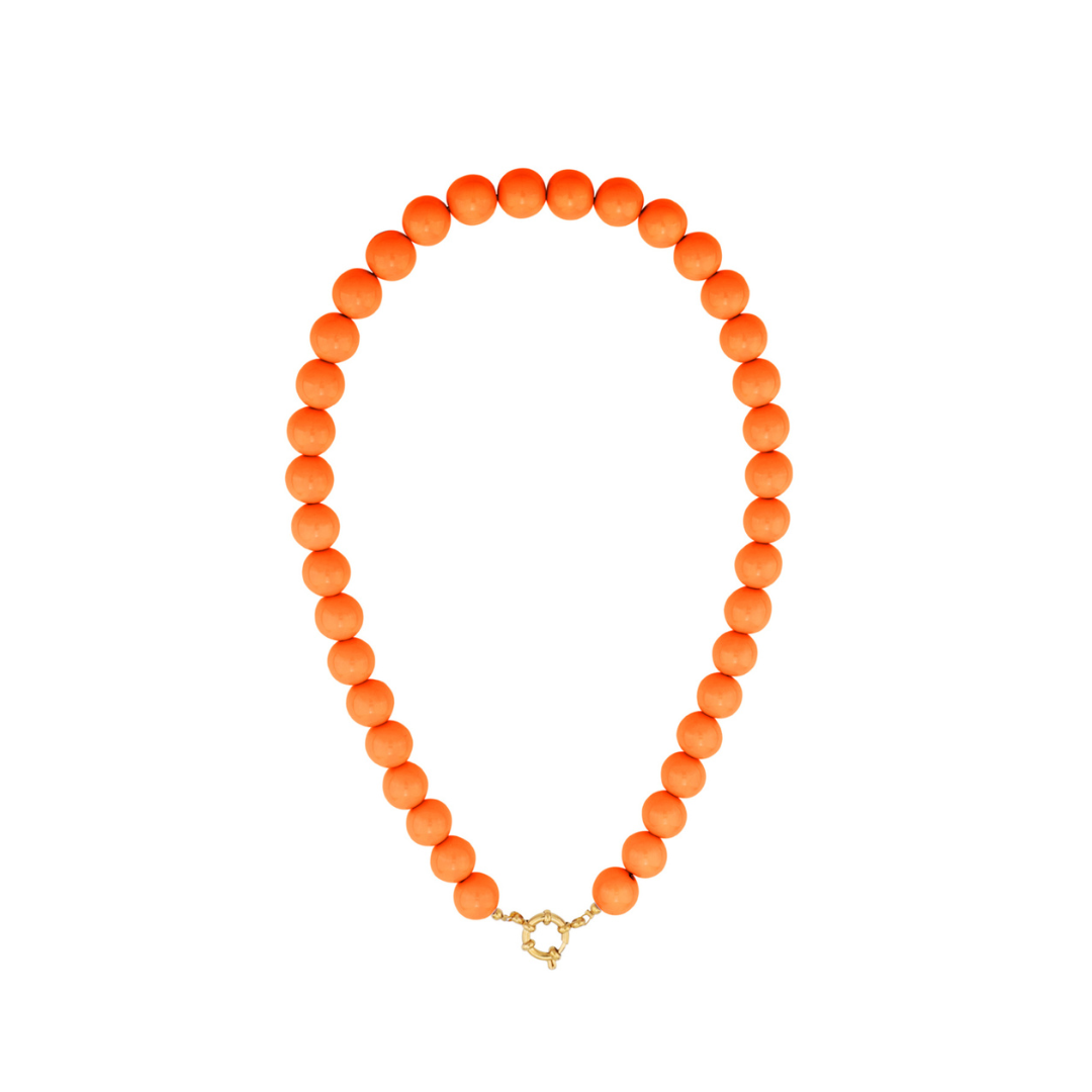 Kralen ketting oranje