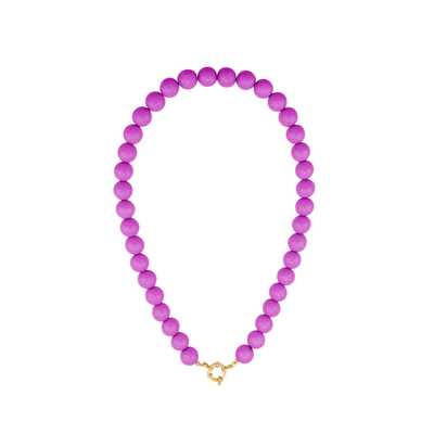 Violet kralenketting met boeislot Maud