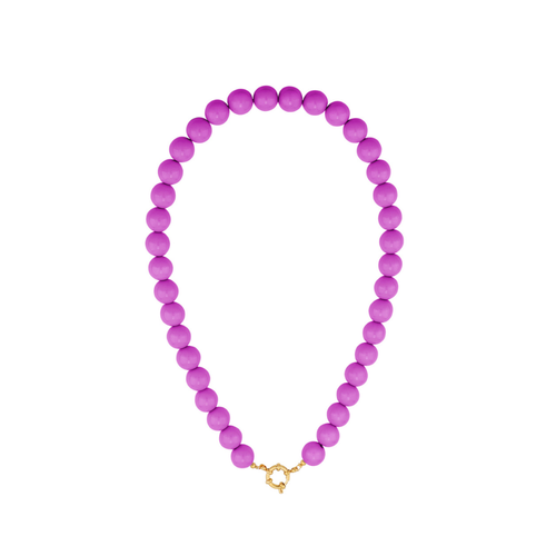 Violet kralenketting met boeislot
