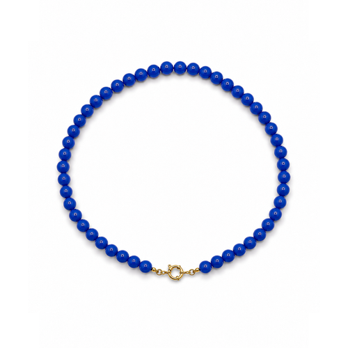 Koningsblauwe kralenketting met boeislot