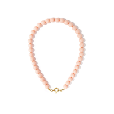 Koraal kralenketting met boeislot Maud