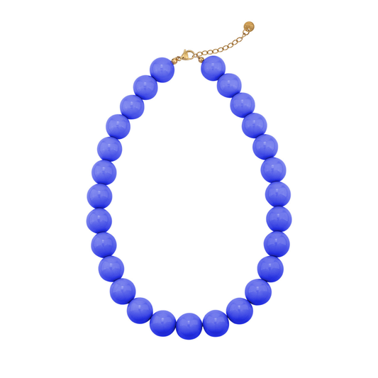 Grote kralen ketting hemels blauw