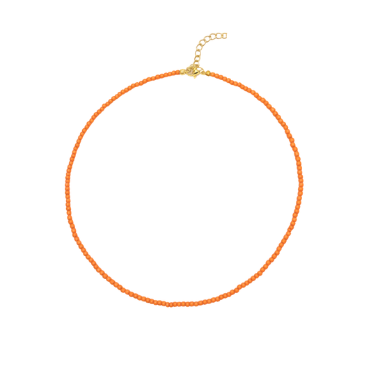 Kleine oranje kralenketting Saar van Casa Jadel