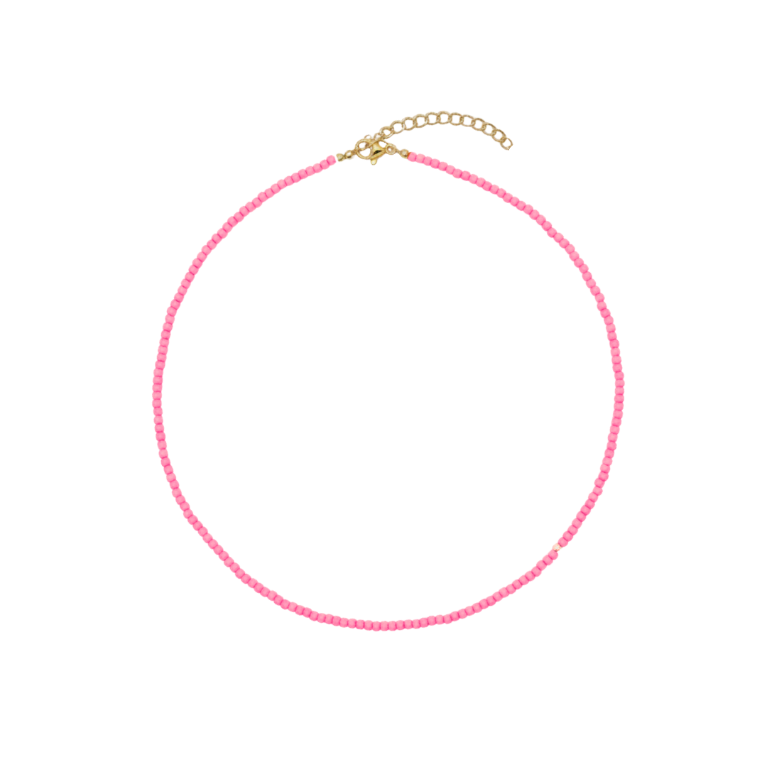 Kleine roze kralenketting Saar van Casa Jadel