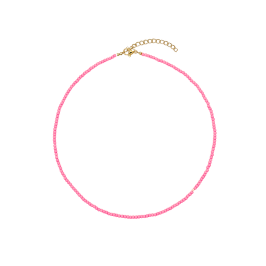 Kleine roze kralenketting Saar van Casa Jadel