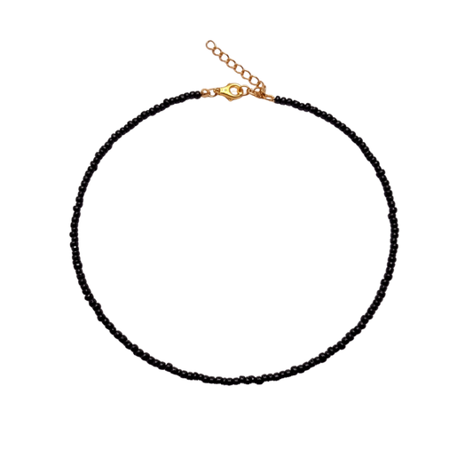 Kleine zwarte kralenketting Saar van Casa Jadel