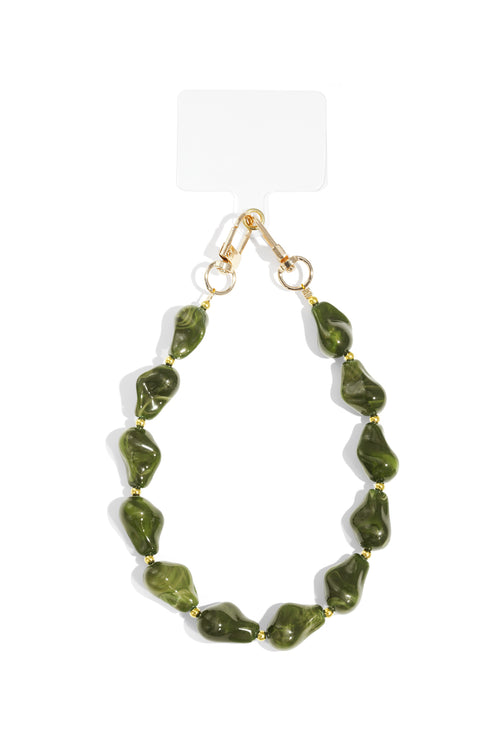 Legergroene chunky marble telefoonkoord