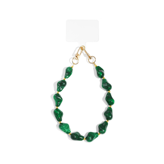 Groene chunky marble telefoonkoord