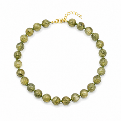 Groene marble kralenketting