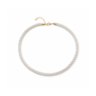 Lichtgrijze gedraaide rope ketting