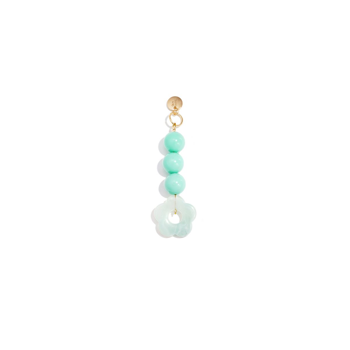 Lichtgroene bloemetjes tashanger | Bag Charm | Casa Jadel