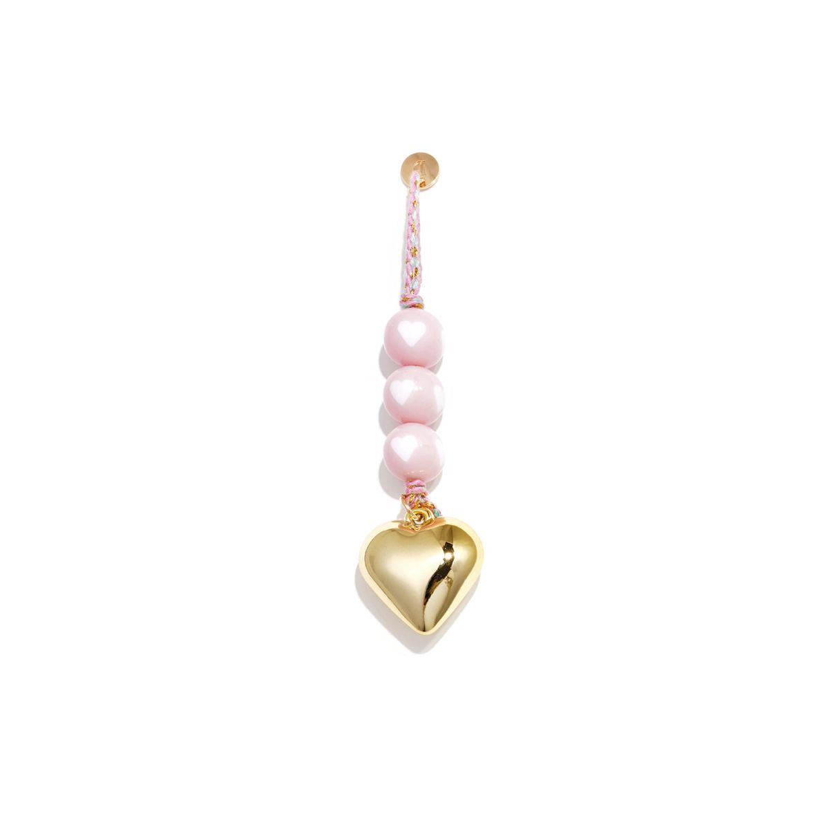 Lichtroze hartjes kralen tashanger | Bag Charm | Casa Jadel