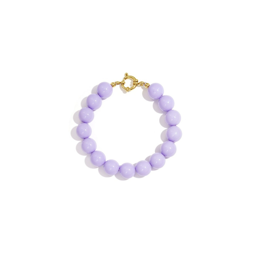 Lila kralenarmband met boeislot