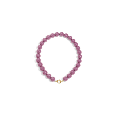 Paarse grote kralenketting met boeislot Noor