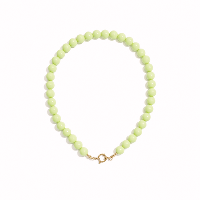 Mintgroene kralenketting met boeislot Maud