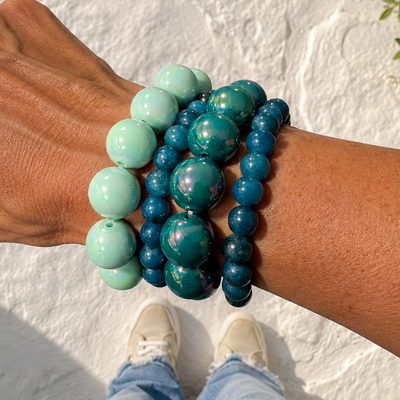 Apatiet natuursteen kralenarmband