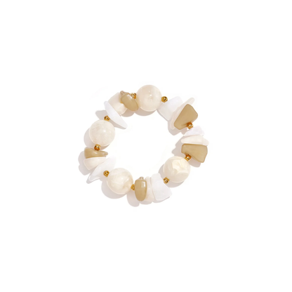 Naturel Chunky Kralenarmband Ibiza | Casa Jadel