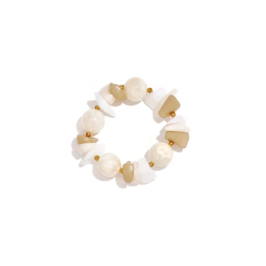 Naturel Chunky Kralenarmband Ibiza | Casa Jadel