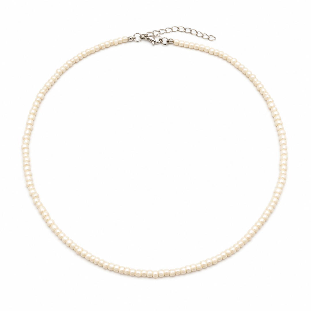 Offwhite kleine kralenketting Saar van Casa Jadel