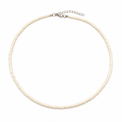 Offwhite kleine kralenketting Saar