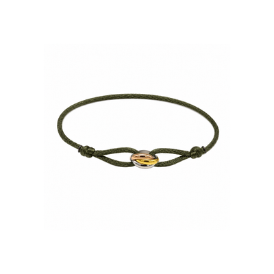 Legergroen armbandje met 3 ringetjes