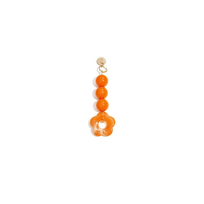 Oranje bloemetjes tashanger