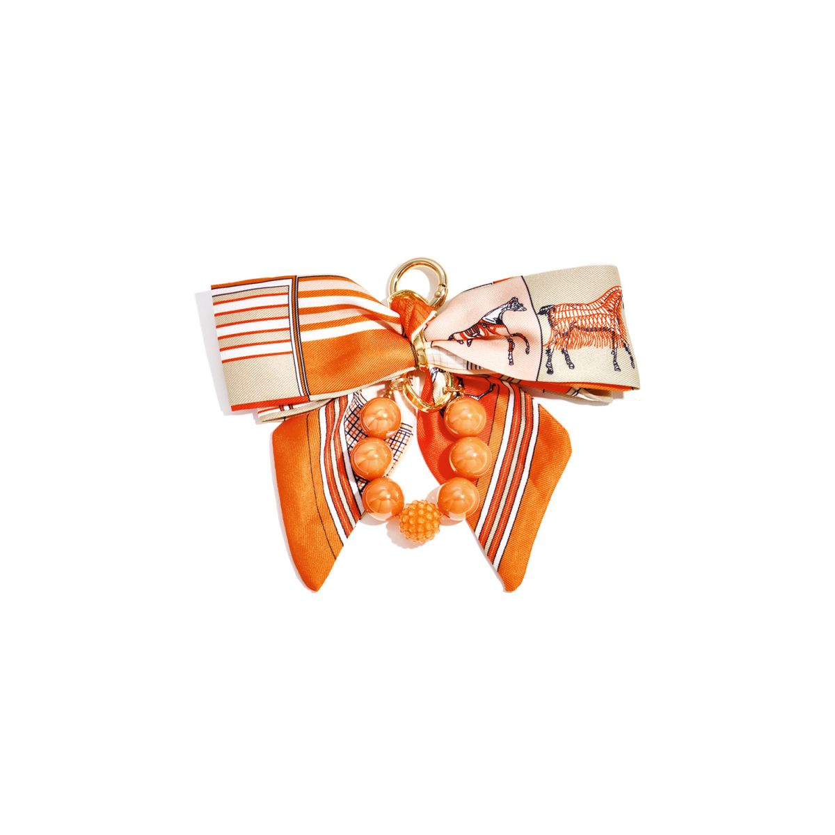 Oranje polyester kralen tashanger | Bag Charm | Casa Jadel