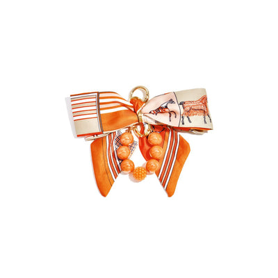 Oranje polyester kralen tashanger
