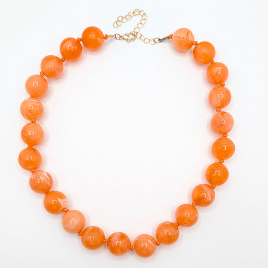 oranje kralenketting