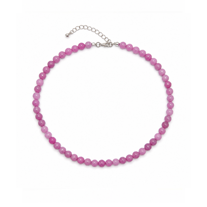 Paarse Spodumeen Kunziet natuursteen kralenketting Jacky met 6 mm natuursteen kralen en stainless steel sluiting van Casa Jadel.