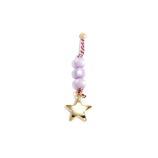 Paarse sterrenkralen tashanger | Bag Charm | Casa Jadel
