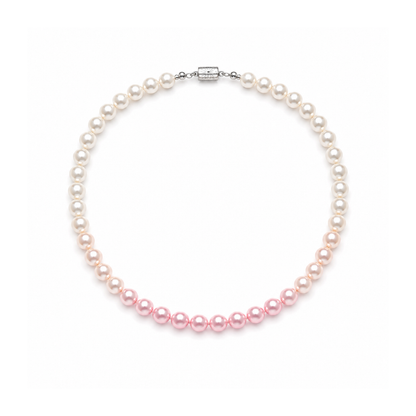 Parelketting met roze verloop en vintage sluiting van Casa Jadel