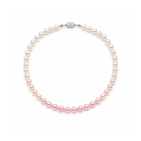 Parelketting met roze verloop en vintage sluiting van Casa Jadel