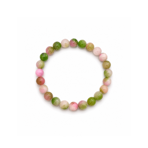 Perzikbloesem jade natuursteen kralenarmband