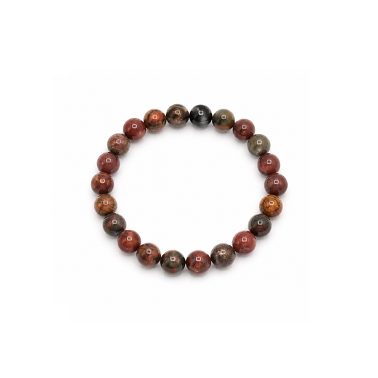 Picasso jaspis natuursteen kralenarmband dames met unieke patronen Casa Jadel