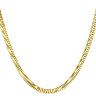 Gouden platte schakel ketting S