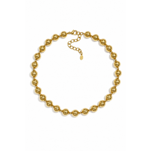 Gouden grote kralenketting