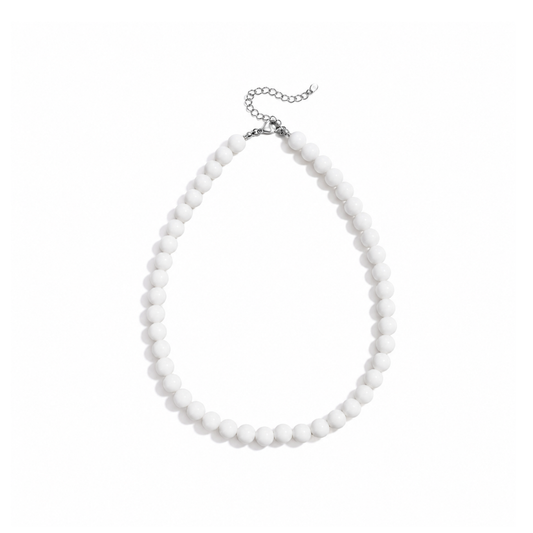 Witte kralenketting