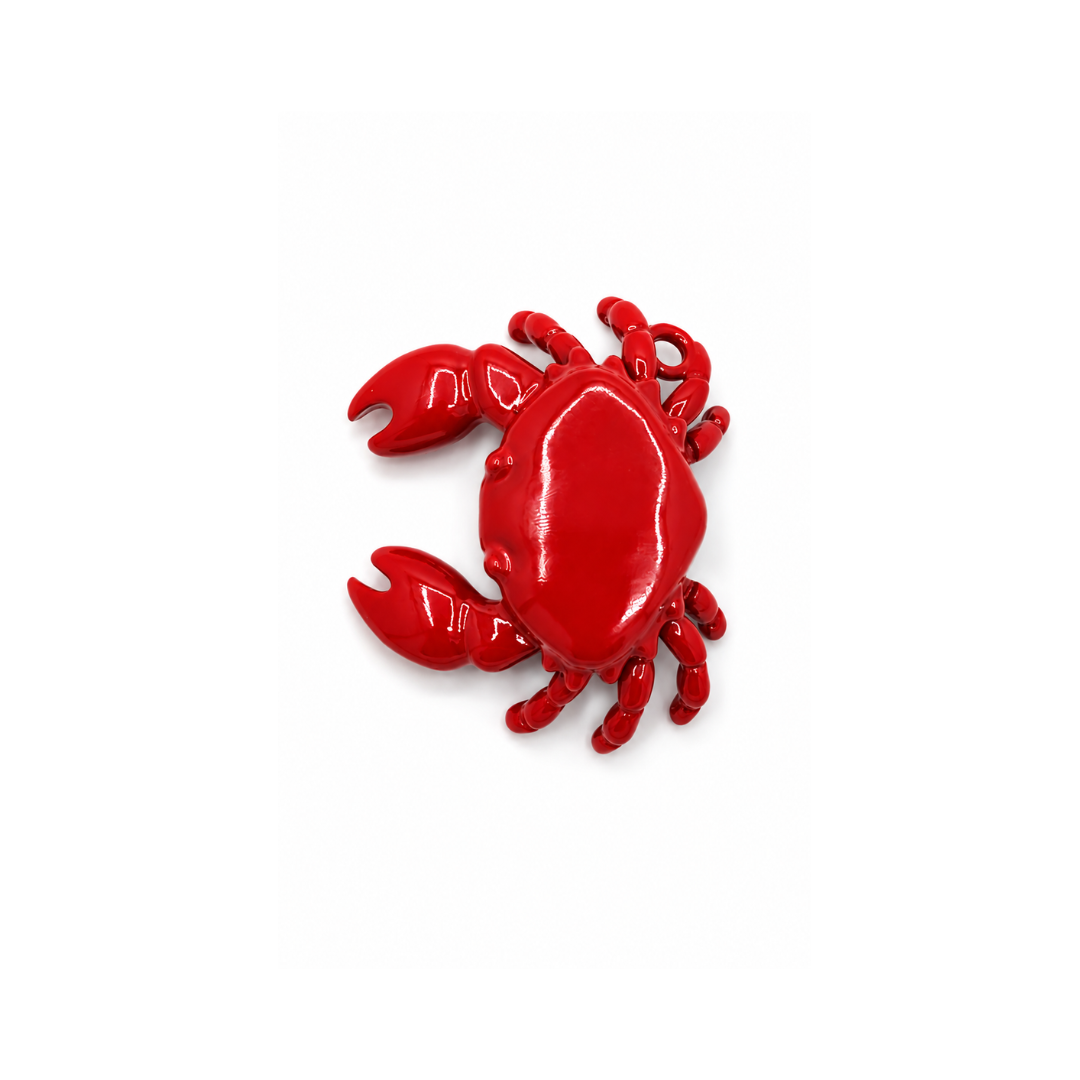 Rode krab bedel XL met afgewerkte ophangoog. Casa Jadel