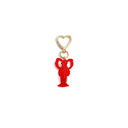 Rode kreeft print tashanger Bag Charm Casa Jadel