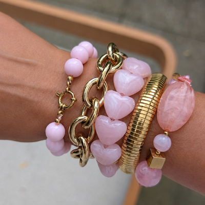 Gouden chunky schakelarmband