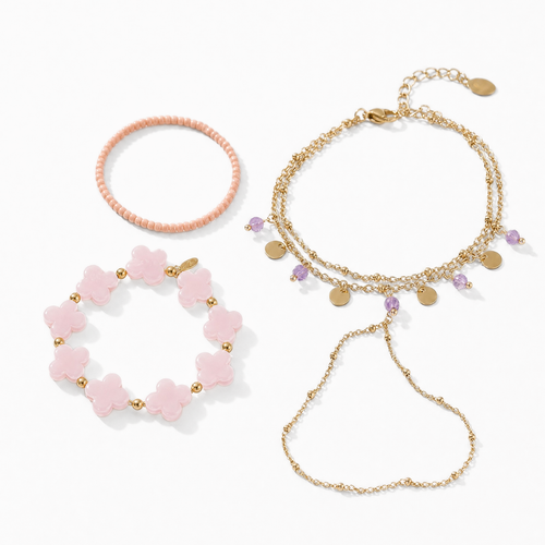 Roze handchain set | handchain en armbanden