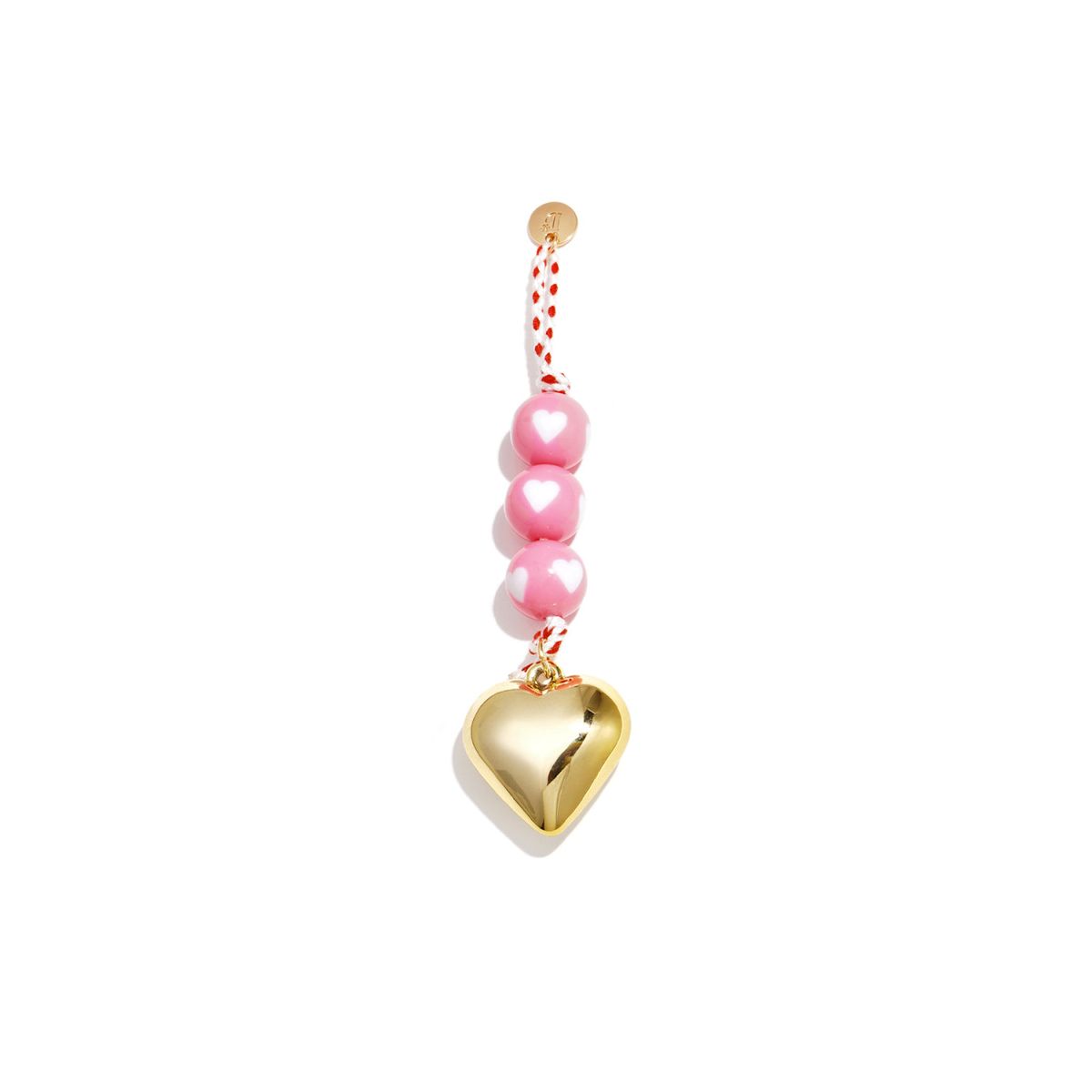 Roze hartjes kralen tashanger | Bag Charm | Casa Jadel