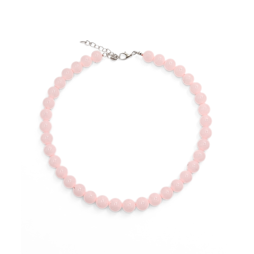 Rozenkwarts natuursteen kralenketting