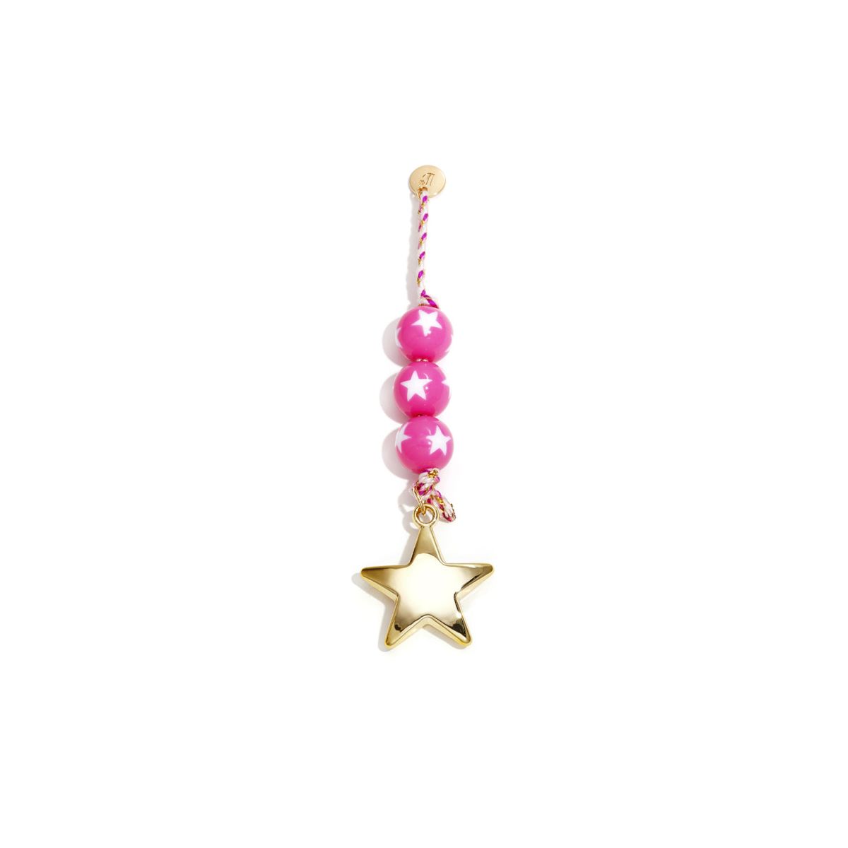 Rozerode sterrenkralen tashanger | Bag Charm | Casa Jadel