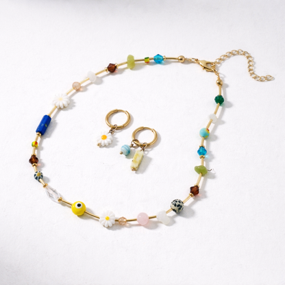 Treasure kraaltjesset dames met fijne kralenketting en oorringetjes Casa Jadel
