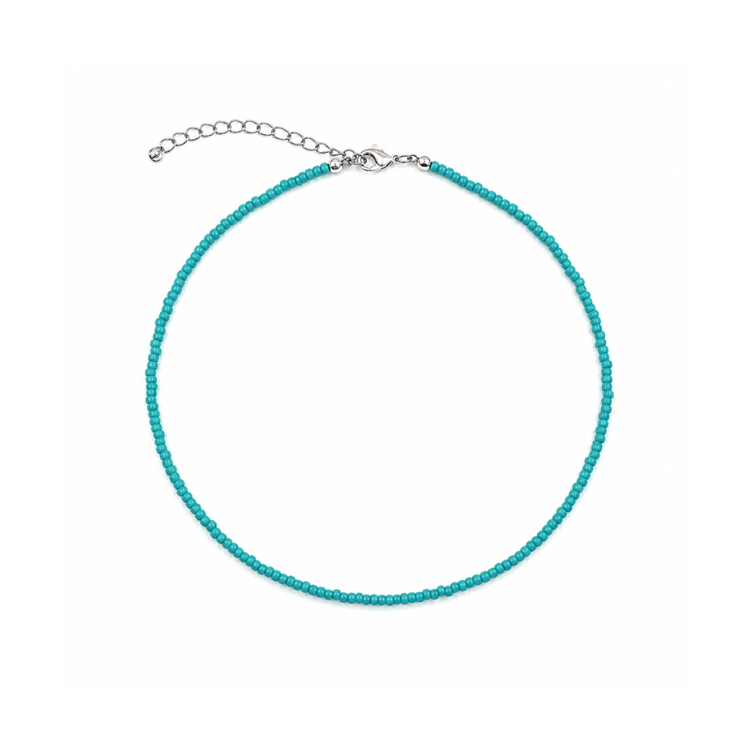 Turquoise kleine kralenketting Saar van Casa Jadel
