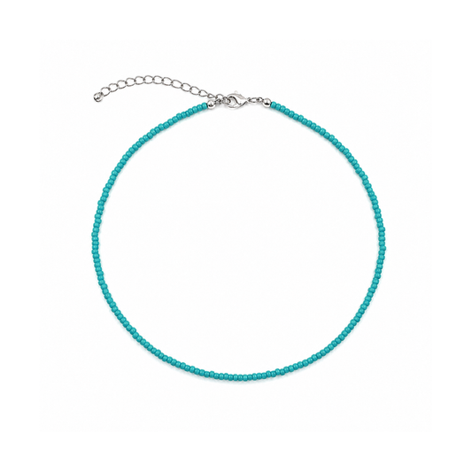 Turquoise kleine kralenketting Saar van Casa Jadel