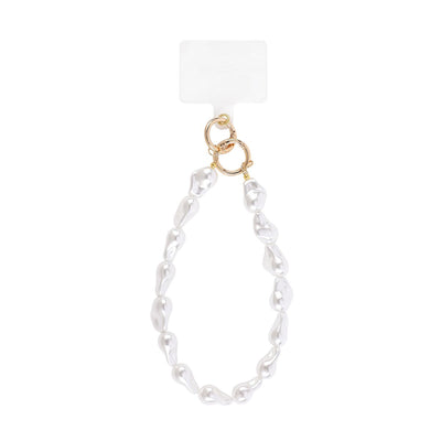 Witte chunky parel telefoonkoord