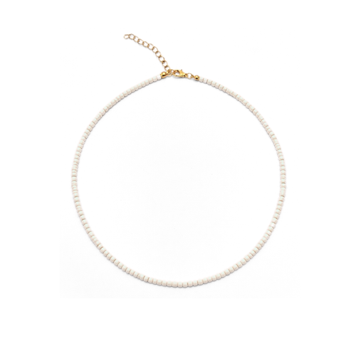 Witte kralenketting Saar